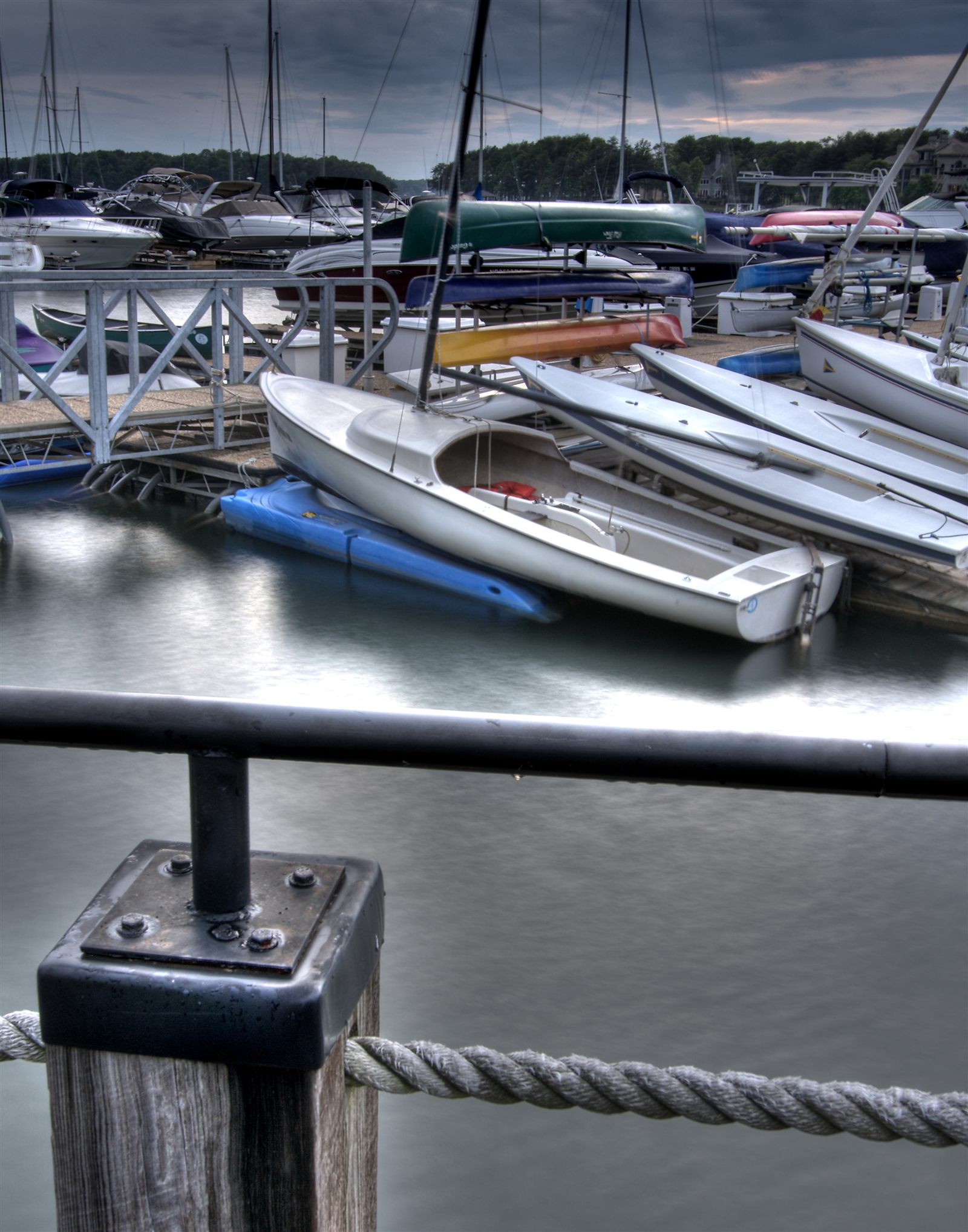 Boats in a marina on Lake Norman